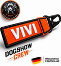 🐾 Personalisierter Schlüsselanhänger & Hundeanhänger mit Wunschtext | Beidseitig bestickbar | 8 Farben | Made in Germany