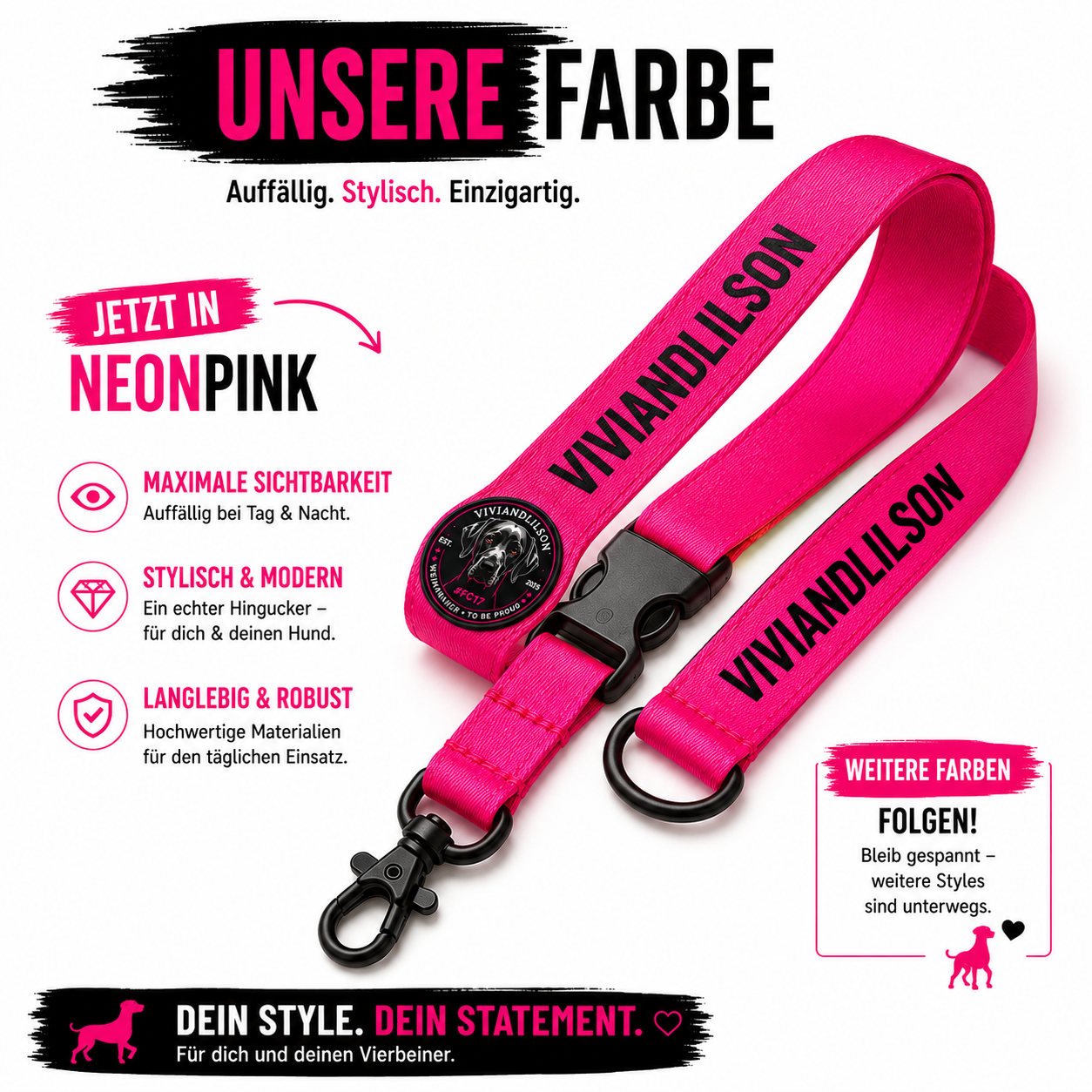 VIVIANDLILSON Dogshow Crew Lanyard | Schlüsselband für Hundemenschen |